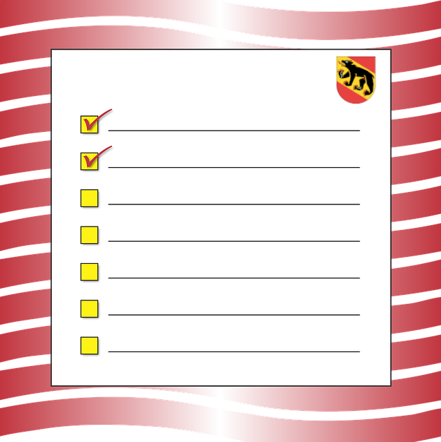 Checkliste für die Steuererklärung Bern